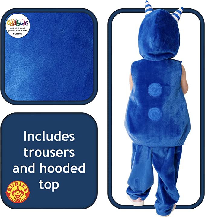 Oddbods Pogo Costume for Kids Blue Jumpsuit_3