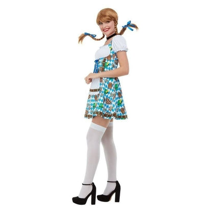 Oktoberfest Beer Maiden Costume Adult Blue 3