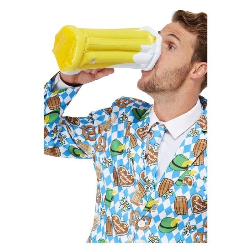Oktoberfest Inflatable Stein Yellow 28cm Adult Beer Fest Costume Accessory 1