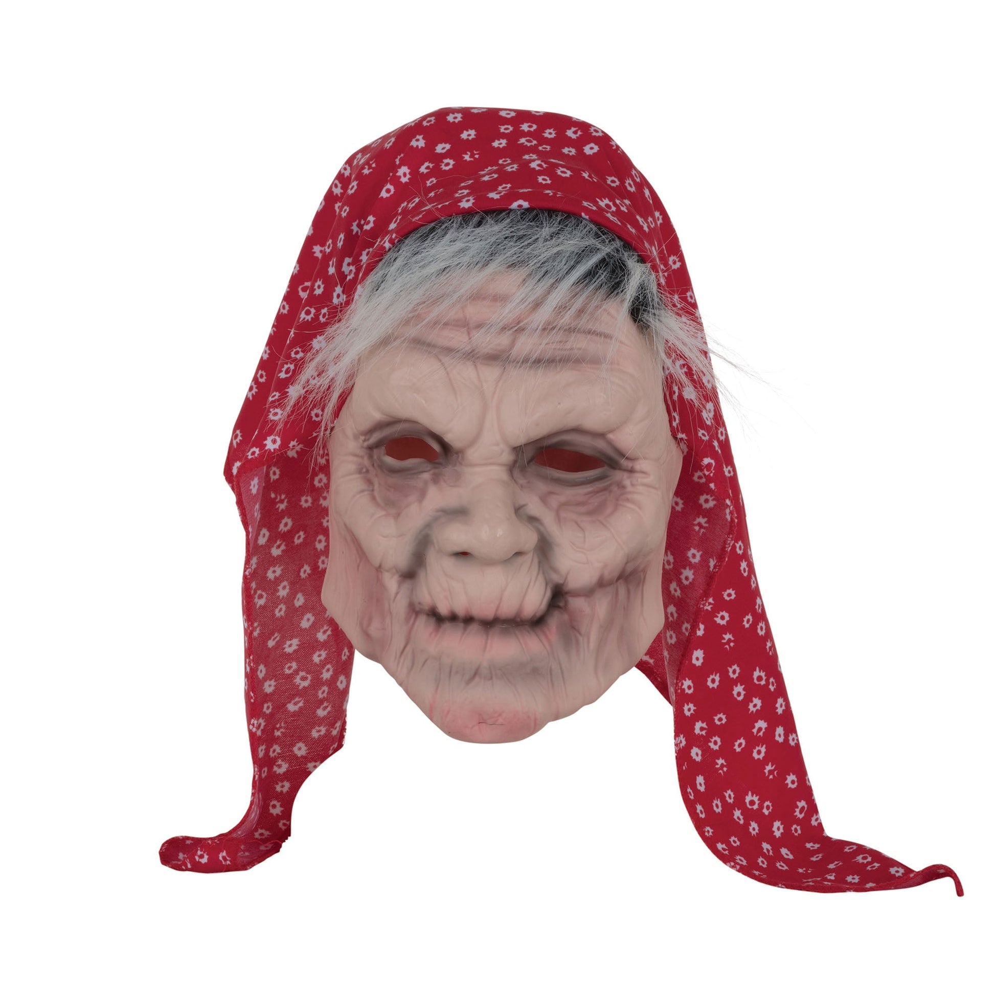 Old Lady Mask With Head Scarf Rubber Masks Unisex 1
