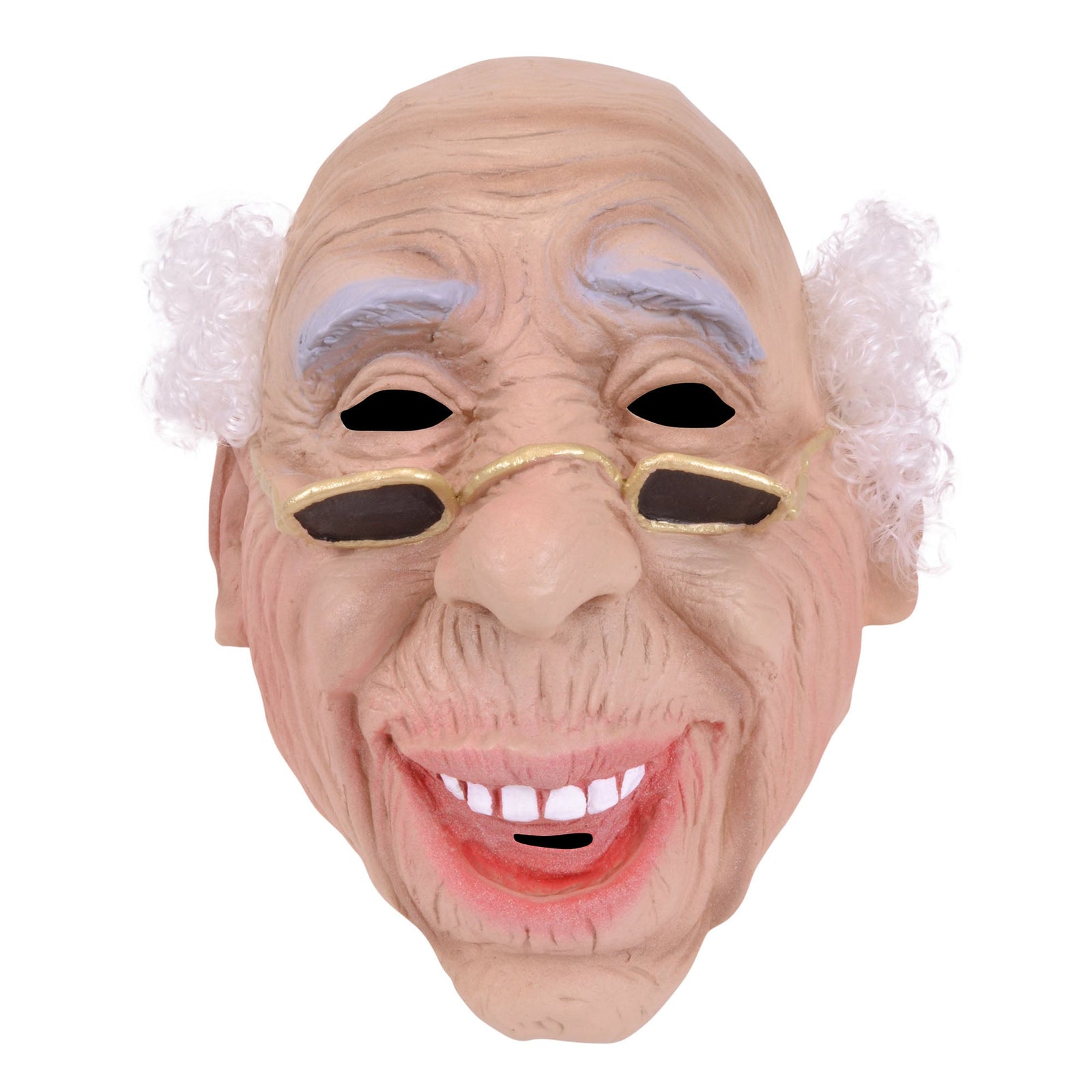 Old Man Mask Rubber & White Hair 1