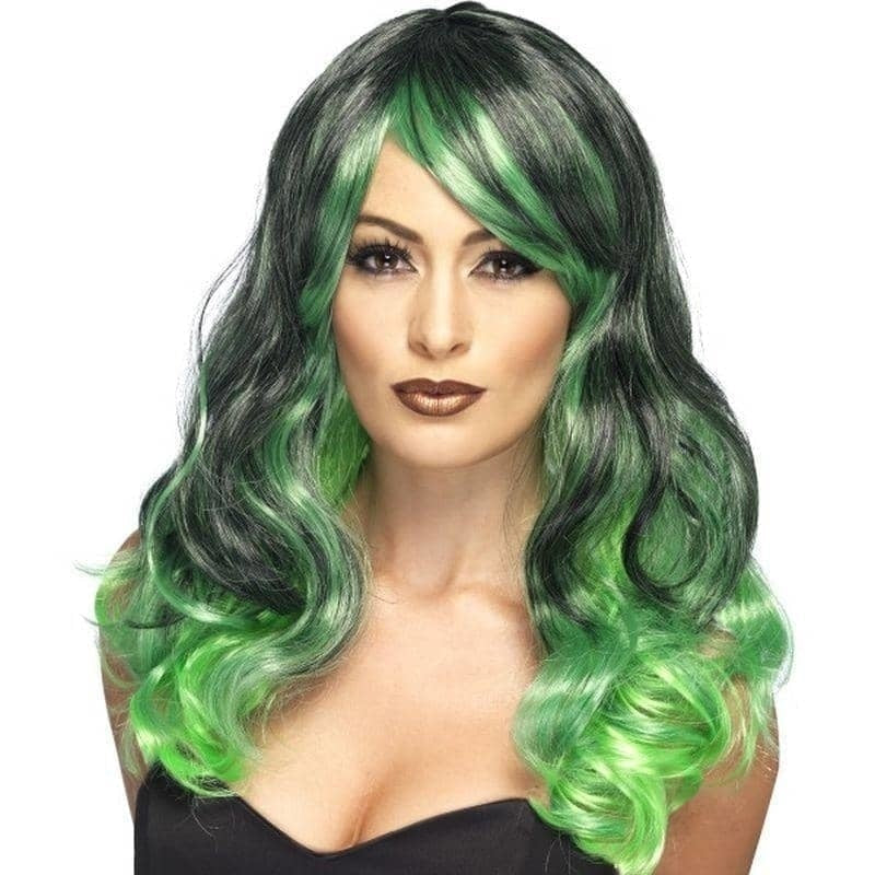 Ombre Wig Bewitching Adult Green Black 1