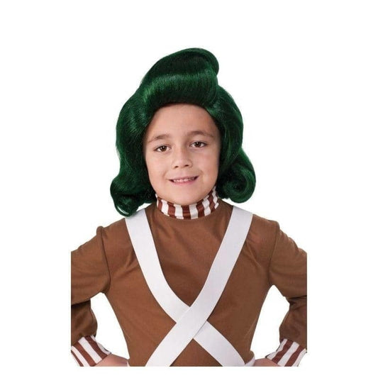 Oompa Loompa Wig for Kids Chocolate Factory Green Hair 1