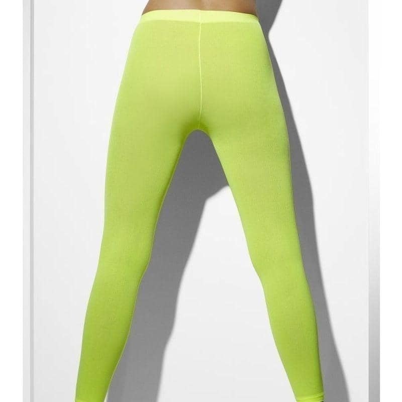 Opaque Footless Tights Adult Neon Green_1