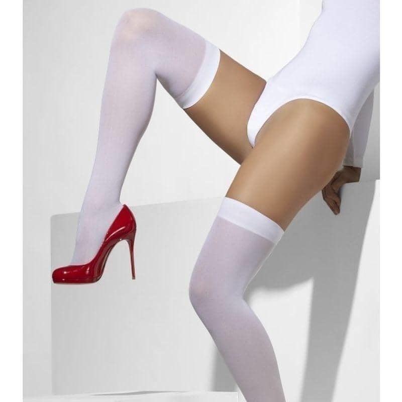 Opaque Hold Ups Adult White 42738_1