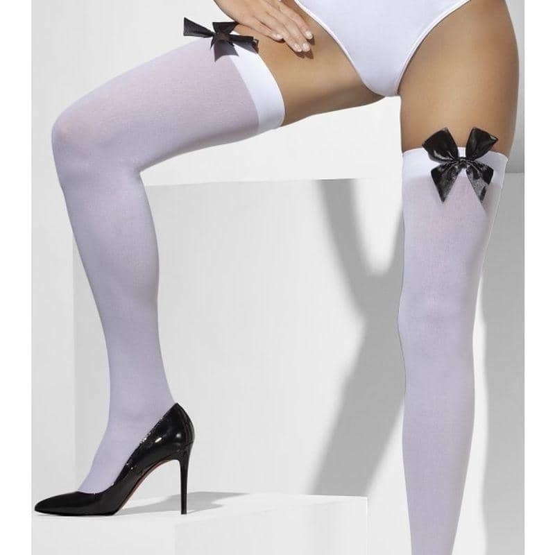 Opaque Hold Ups Adult White 42760_1