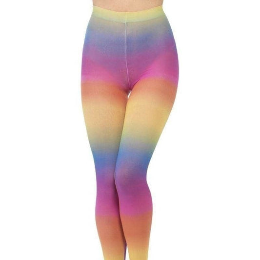 Opaque Tights Adult Rainbow Costume Accessory 2