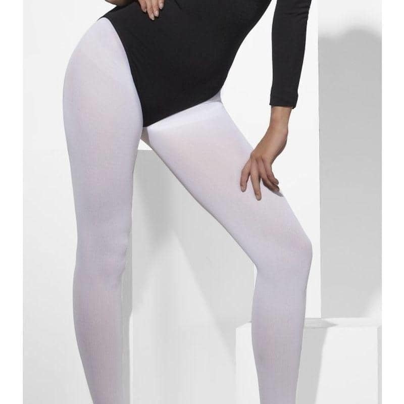 Opaque Tights Adult White Costume Accessory 1