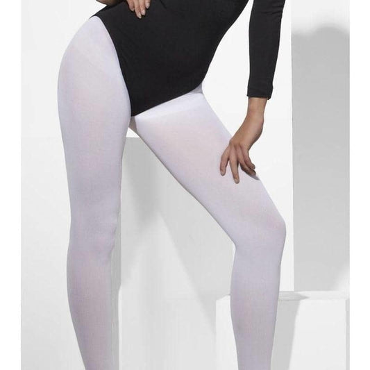 Opaque Tights Adult White Costume Accessory 1