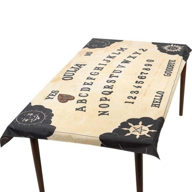 Ouija Board Table Cloth & Planchette Coaster Adult Natural_1