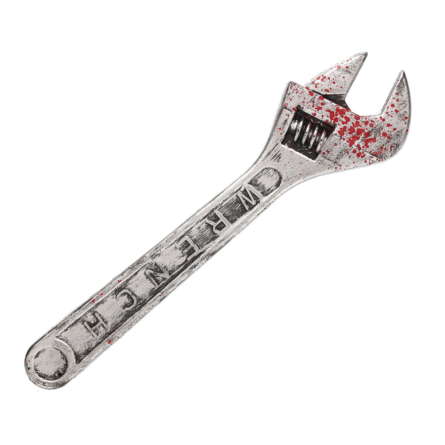Oversized Wrench with Fake Blood 44cm Halloween Accessory_1
