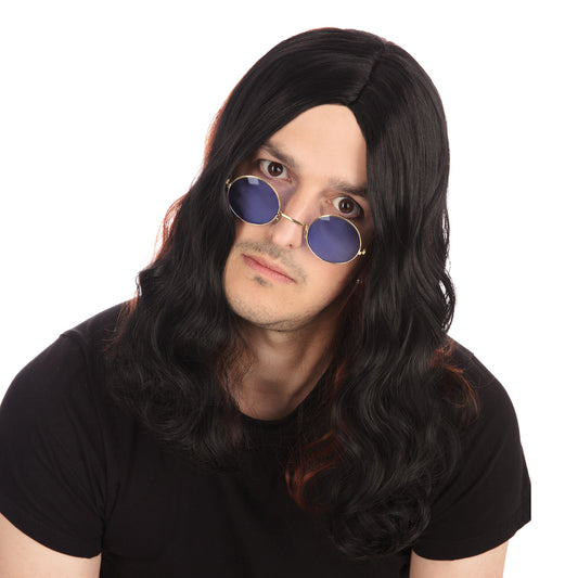 Ozzy Osbourne Wig Black Rocker Hair 1