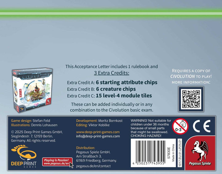Civolution Acceptance Letter Board Game Expansion