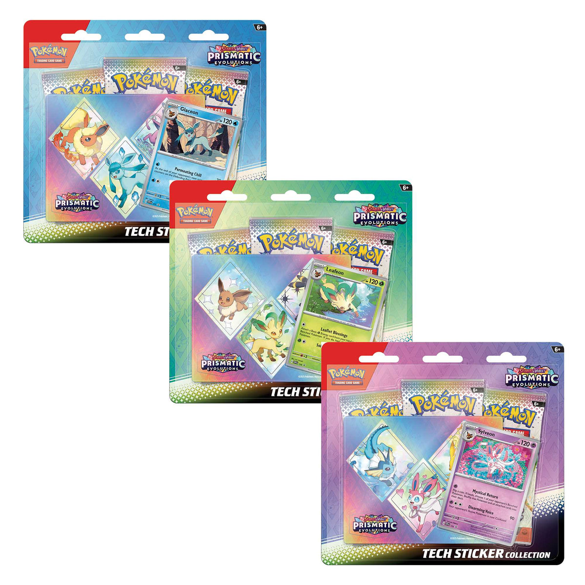 TCG Scarlet and Violet 8 5 Prismatic Evolutions Tech Sticker Collection Assorted Display 1