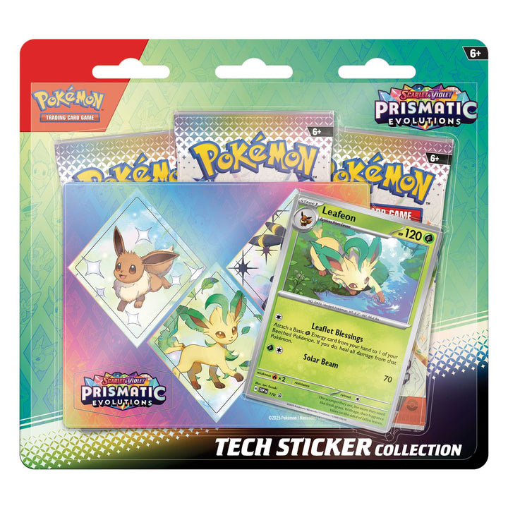 Pokémon TCG: Scarlet & Violet 8.5 – Prismatic Evolutions - Tech Sticker Collection- Assorted Display