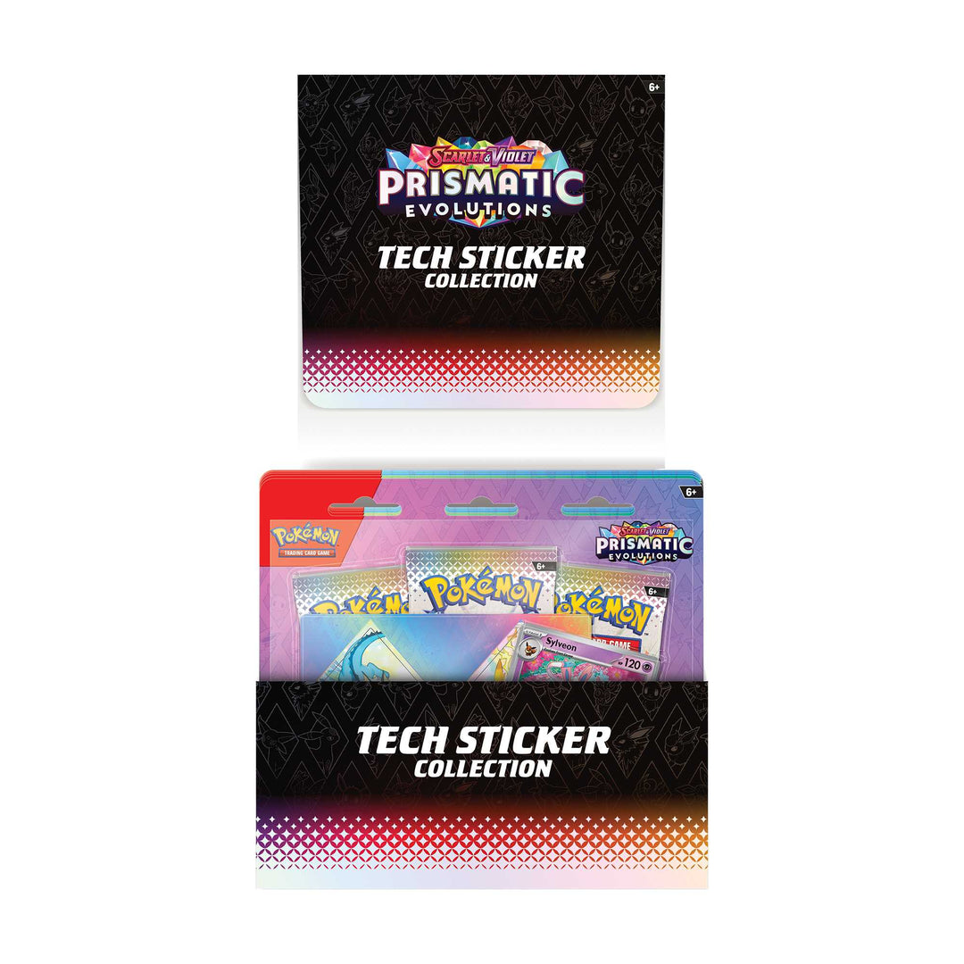 Pokémon TCG: Scarlet & Violet 8.5 – Prismatic Evolutions - Tech Sticker Collection- Assorted Display