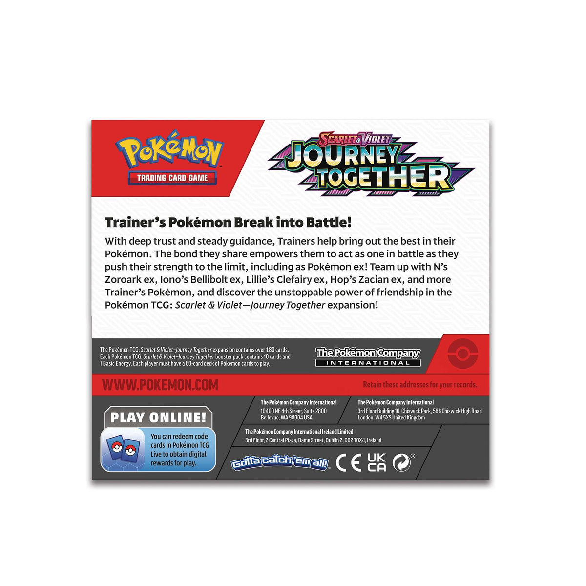 TCG Scarlet and Violet 9 Journey Together Booster CDU 5