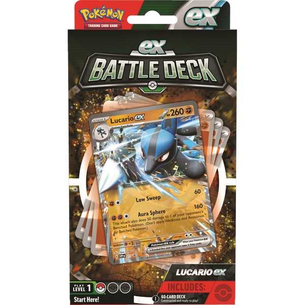 TCG Lucario and Ampharos EX Battle Deck Trading Card Game 3