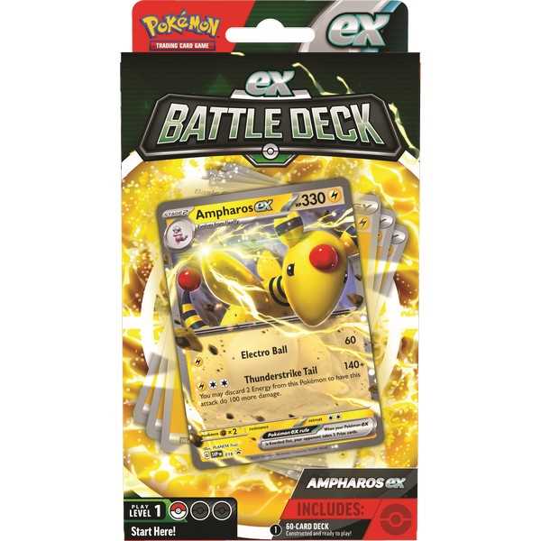 TCG Lucario and Ampharos EX Battle Deck Trading Card Game 4