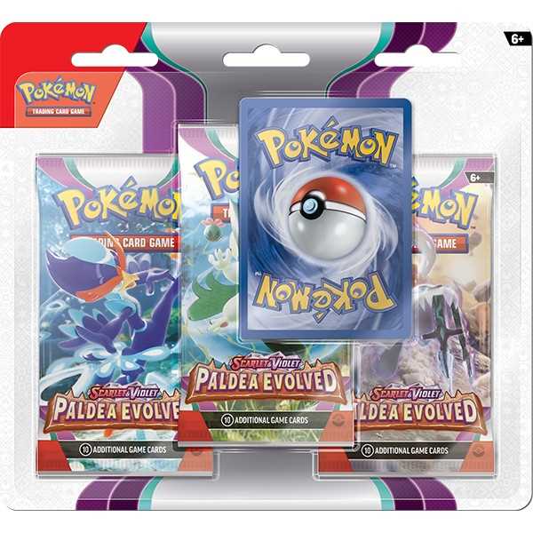 Pokémon TCG: Scarlet & Violet 2 Paldea Evolved 3-Pack Booster Display 1