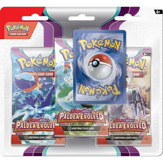 Pokémon TCG: Scarlet & Violet 2 Paldea Evolved 3-Pack Booster Display 1