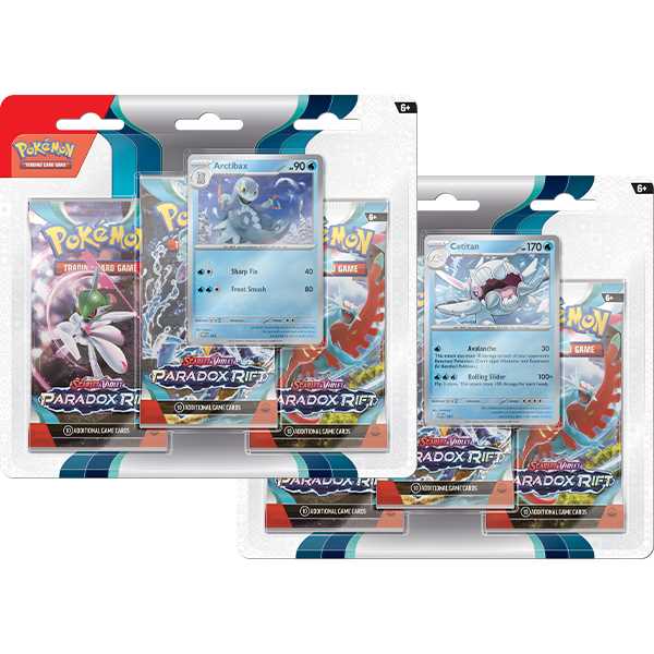 TCG Scarlet and Violet 4 Paradox Rift 3 Pack Display Trading Card Game 1