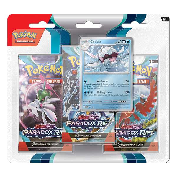 TCG Scarlet and Violet 4 Paradox Rift 3 Pack Display Trading Card Game 2