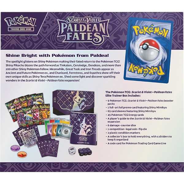 Pokémon TCG: Scarlet & Violet 4.5 Paldean Fates Elite Trainer Box