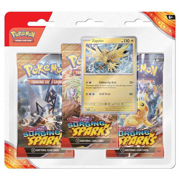 Pokémon TCG: Scarlet & Violet: Scarlet & Violet 8 - Surging Sparks - 3-Pack 1