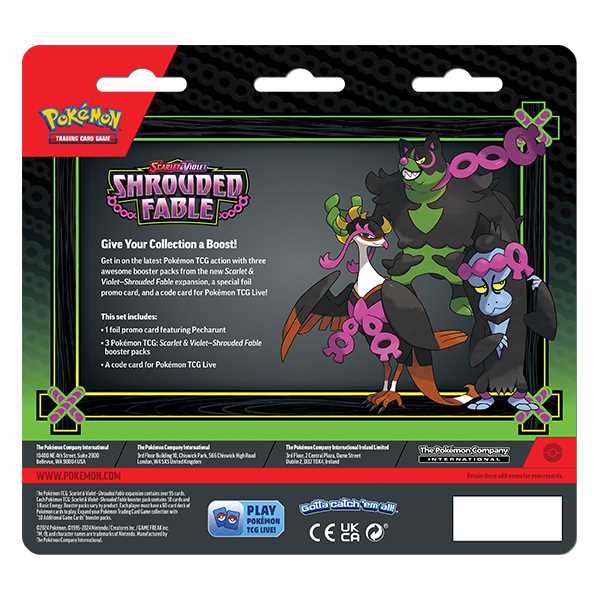 Pokémon TCG: Scarlet & Violet 6.5 - Shrouded Fable 3-Pack Blister