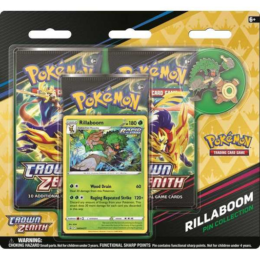 Pokémon TCG: Sword & Shield 12.5 Crown Zenith Pin Collection – Rillaboom / Cinderace / Inteleon 1