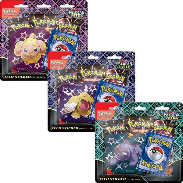 Pokémon TCG: Scarlet & Violet 4.5 Paldean Fates Tech Sticker Box - Fidough/Greavard/Maschiff 1