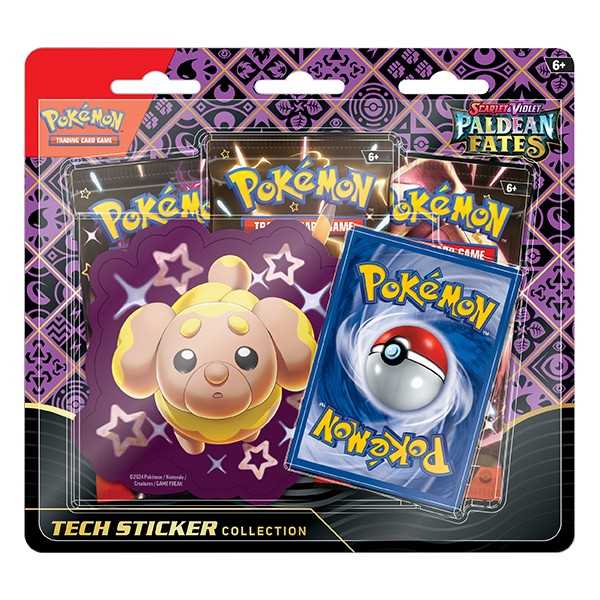 Pokémon TCG: Scarlet & Violet 4.5 Paldean Fates Tech Sticker Box - Fidough/Greavard/Maschiff