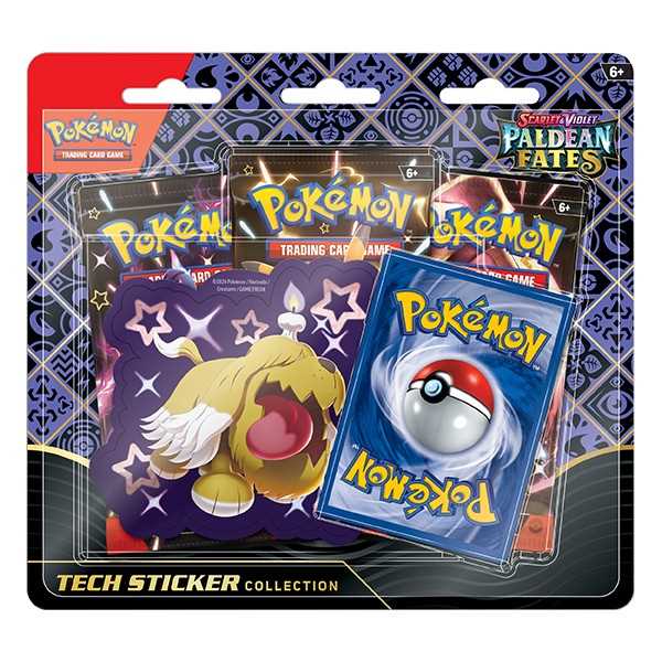 Pokémon TCG: Scarlet & Violet 4.5 Paldean Fates Tech Sticker Box - Fidough/Greavard/Maschiff 3