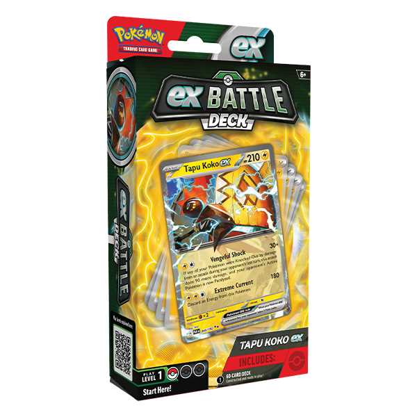 6 Sets Pokemon TCG Tapu Kok Iron Leaves EX Battle Deck CDU 5