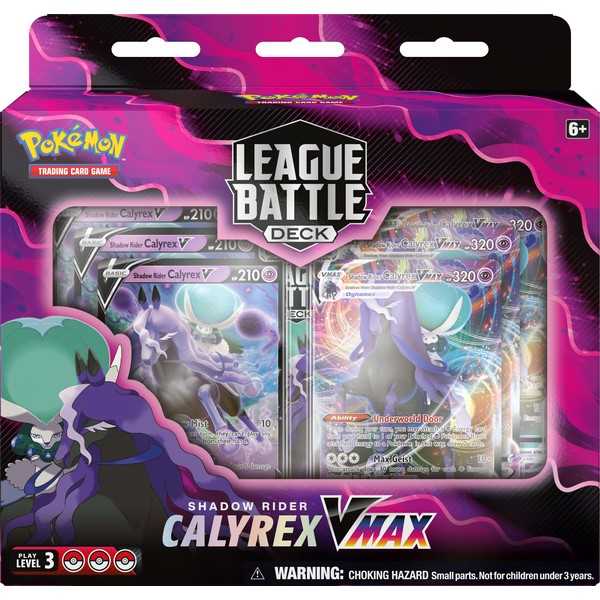 6 Units Pokemon TCG Shadow Rider Calyrex VMAX and Ice Rider VMAX League Battle Decks