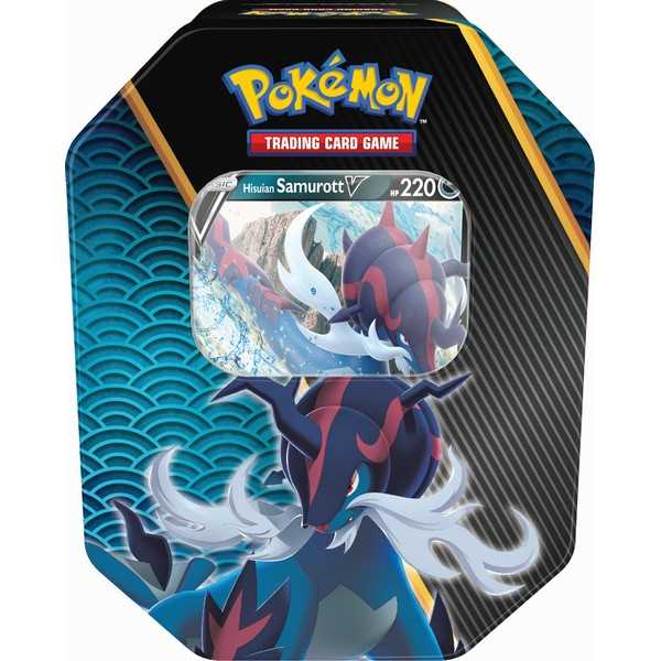 Pokémon TCG: Divergent Powers Tins - Hisuian Decidueye V, Samurott V and Typhlosion V