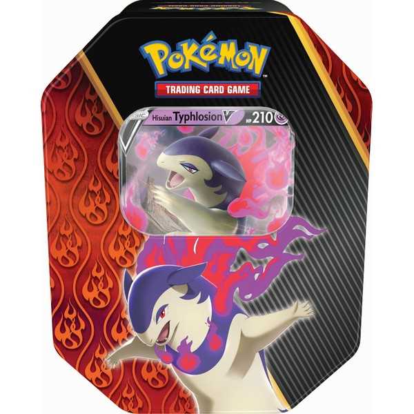 Pokémon TCG: Divergent Powers Tins - Hisuian Decidueye V, Samurott V and Typhlosion V