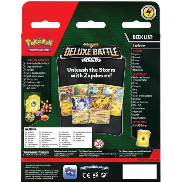 Set of 6 Pokemon TCG Deluxe Battle Deck Ninetales and Zapdos 4