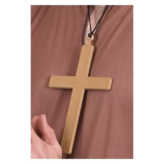 PVC Monks Cross Adult Gold Black Cord Halloween Accessory 2
