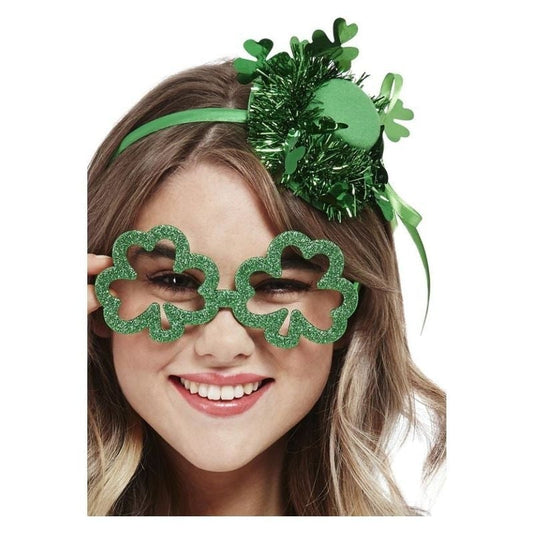 Paddys Day Shamrock Glitter Party Specs 1