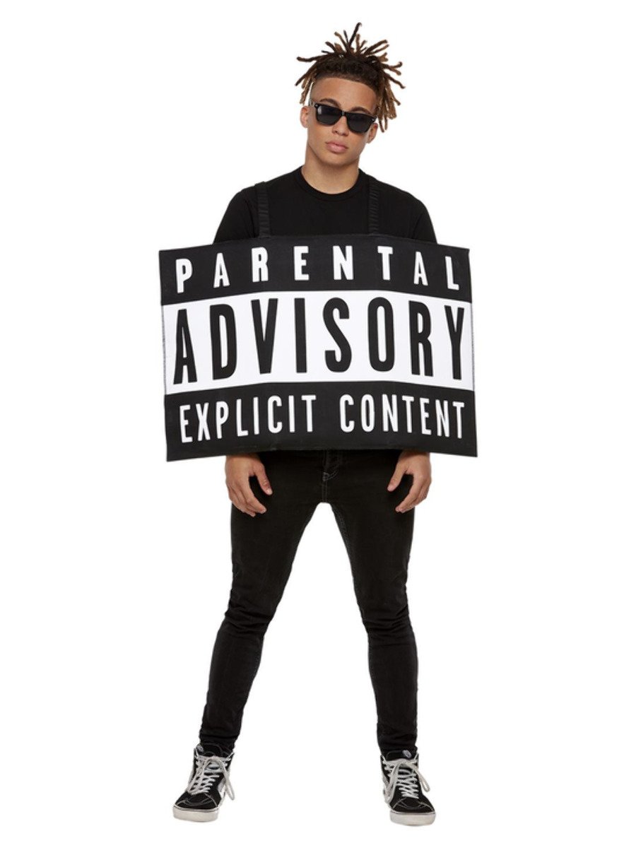 Size Chart Parental Advisory Costume Black Tabard