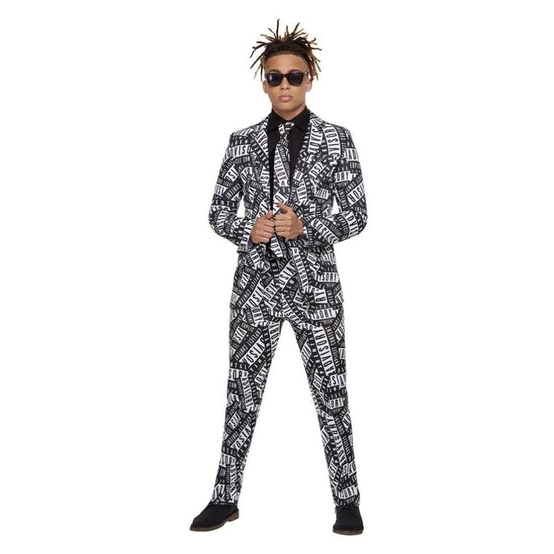 Parental Advisory Stand Out Suit Adult Black and White 1