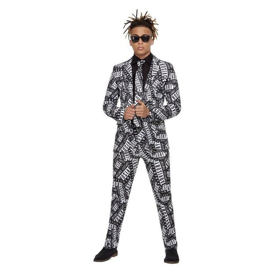 Parental Advisory Stand Out Suit Adult Black and White 1
