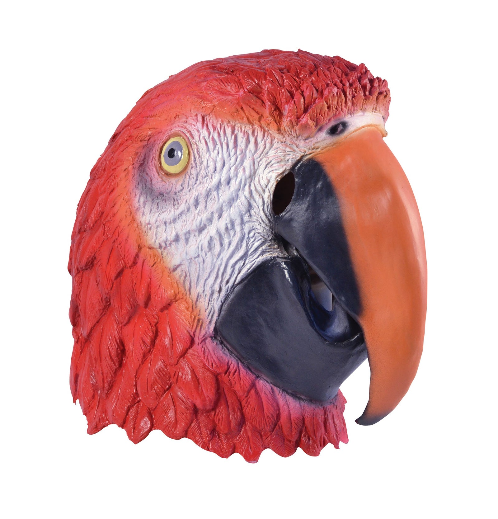 Parrot Mask Red Bird Rubber Overhead Pirate 1