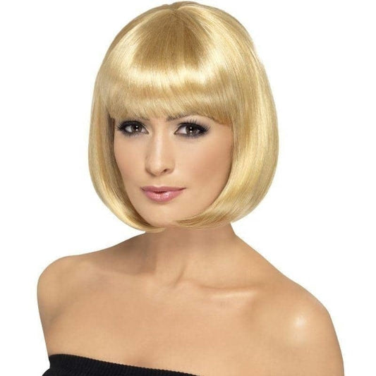 Partyrama Wig 12 Inch Adult Dark Blonde Short Bob with Fringe 2