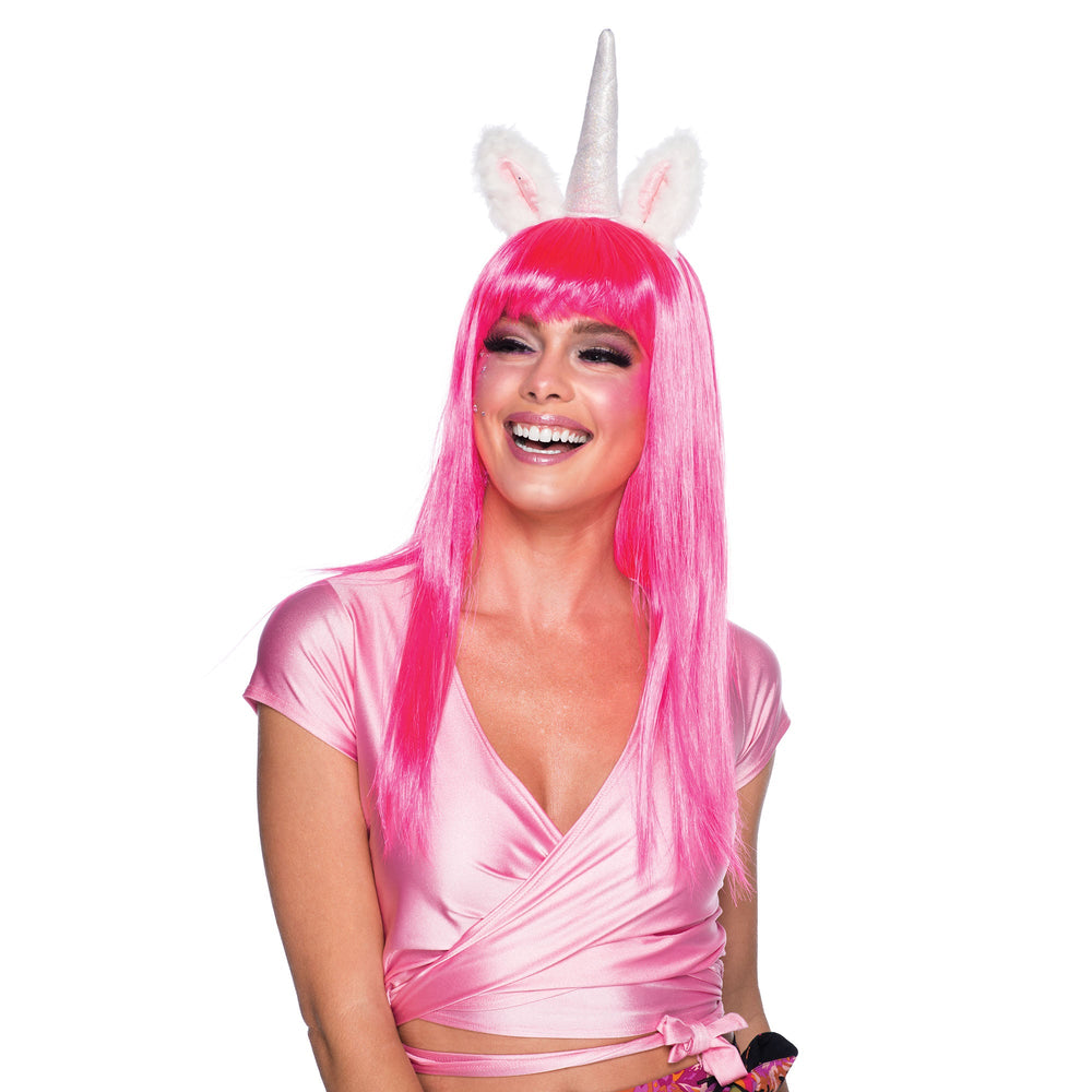 Passion Long Neon Pink Wig for Women_2