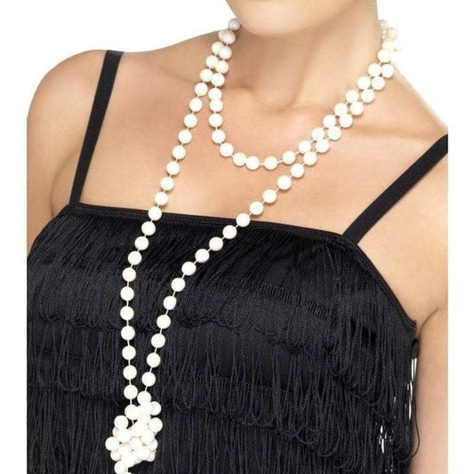 Pearl Necklace Adult White 180cm Costume Accessory 1
