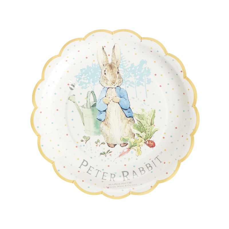 Peter Rabbit Classic Tableware Party Plates x8 All Cream Blue_1