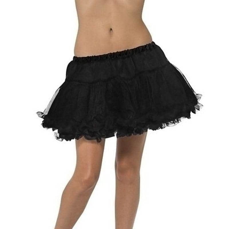 Petticoat Black with Satin Band and Ruffles Adult Costume Accessory 2